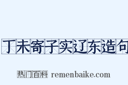 丁未寄子实辽东造句是什么意思的图片
